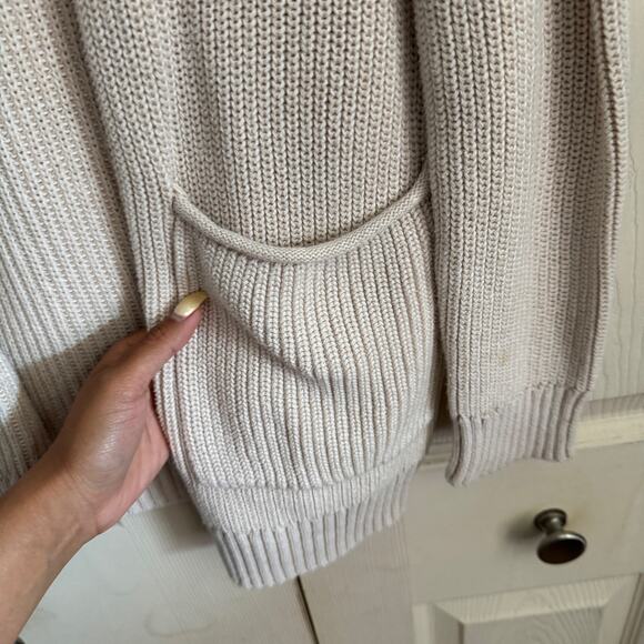 Universal Thread Cardigan womens XS pockets cream neutral fall lounge - Picture 5 of 6